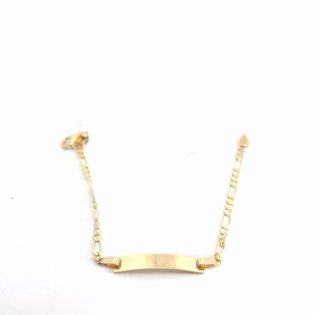 14k Yellow Gold Curb Baby ID Bracelet 2.3 gram 6"inch
