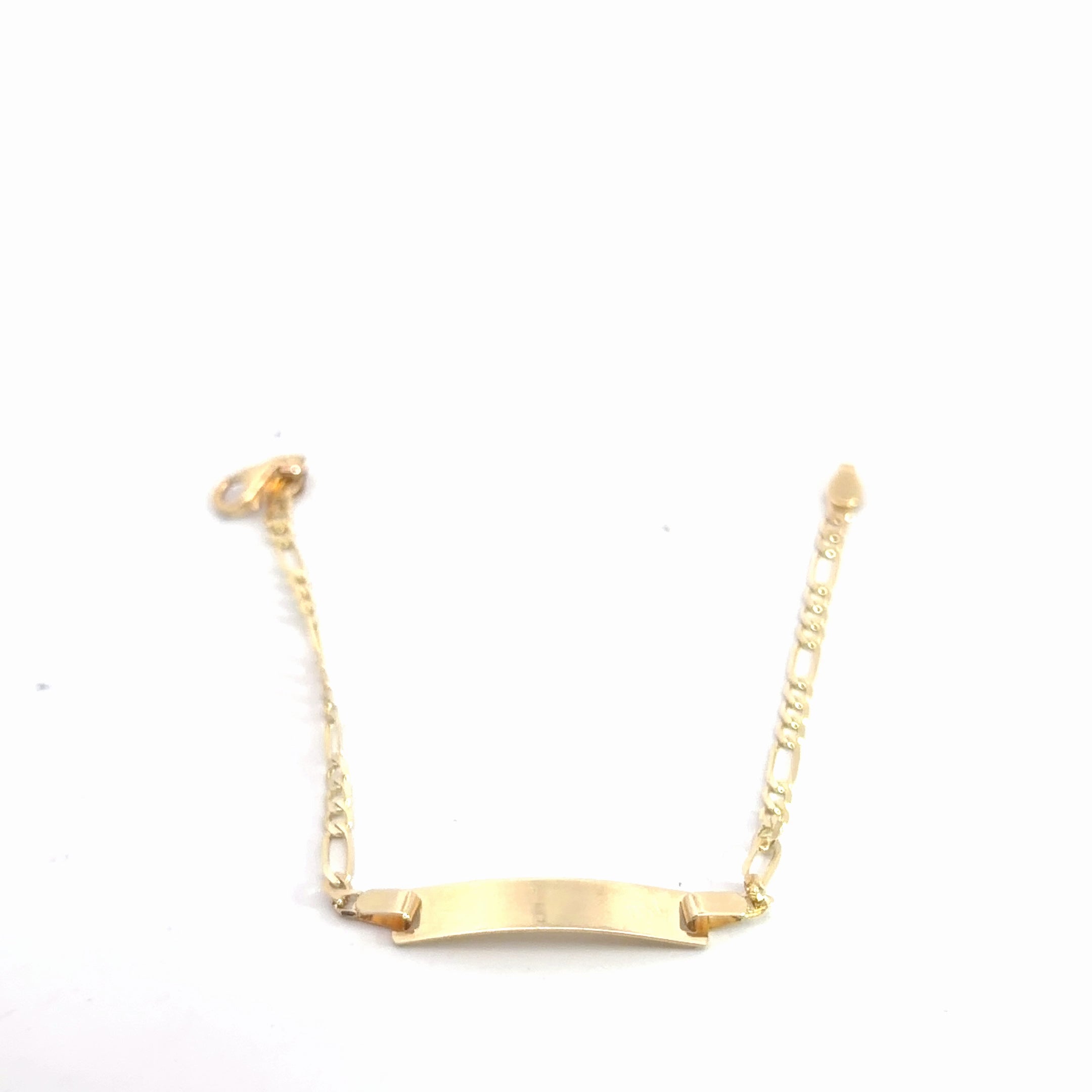 14k Yellow Gold Curb Baby ID Bracelet 2.3 gram 6"inch