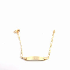 14k Yellow Gold Curb Baby ID Bracelet 2.3 gram 6"inch