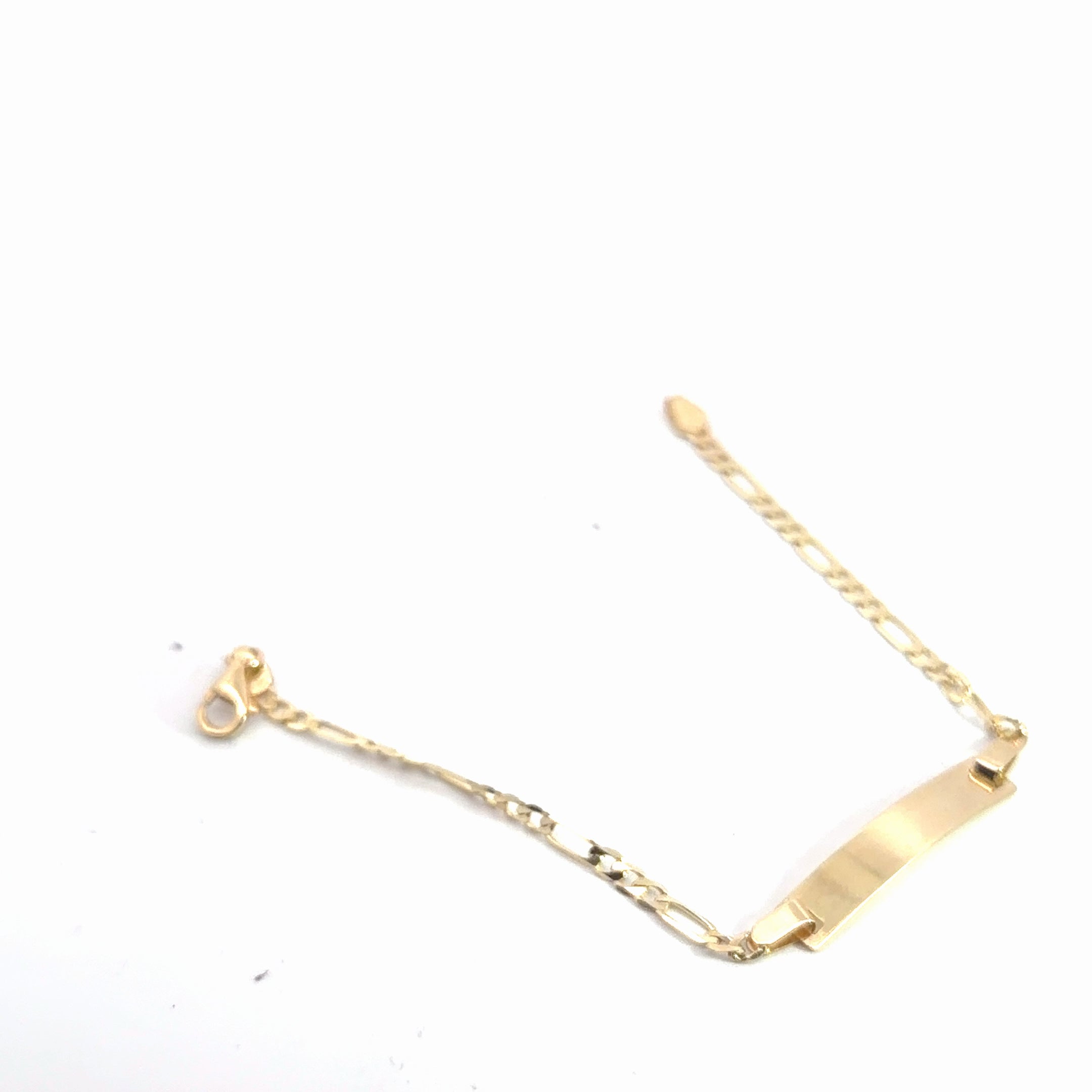 14k Yellow Gold Curb Baby ID Bracelet 2.3 gram 6"inch