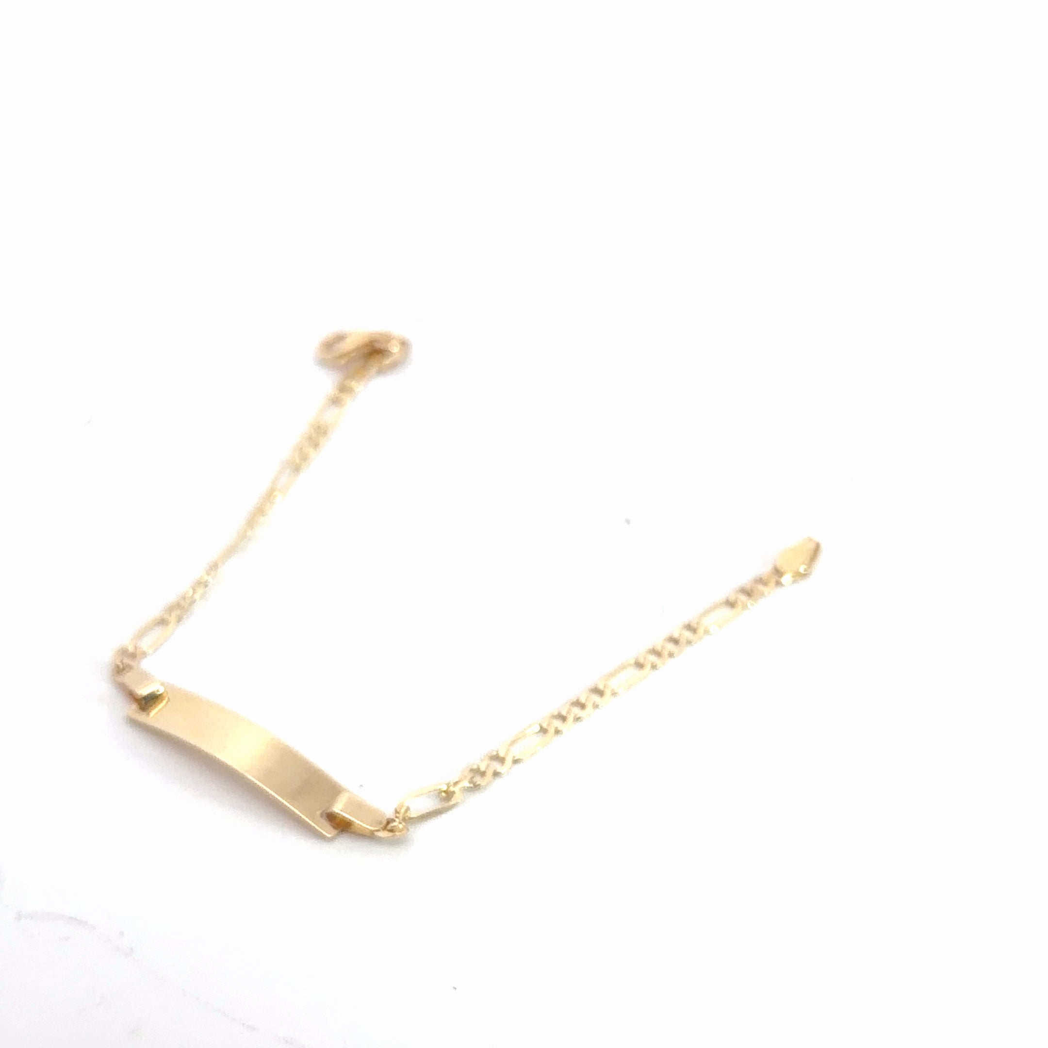 14k Yellow Gold Curb Baby ID Bracelet 2.3 gram 6"inch