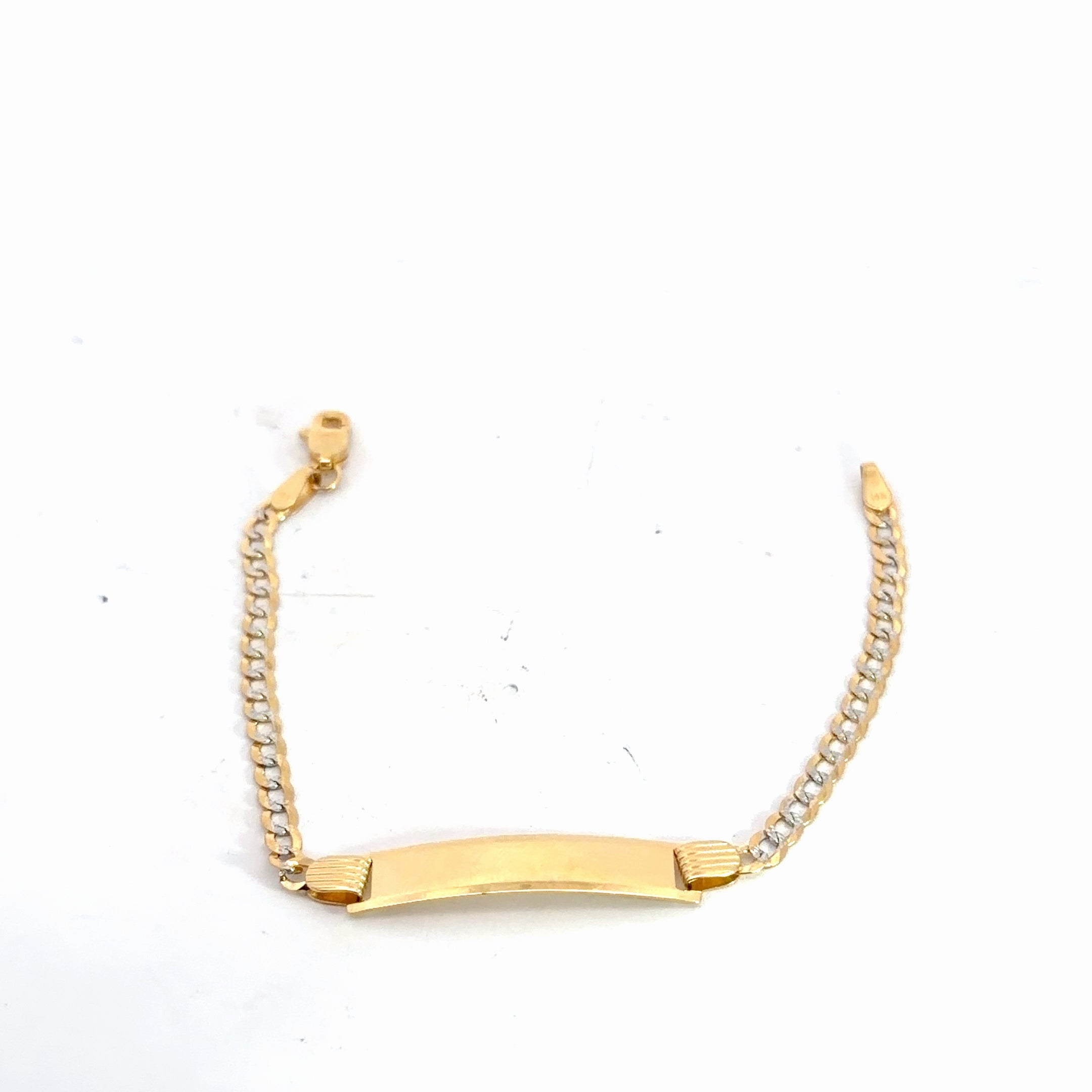 14k Yellow Gold Cuban Link Baby Bracelet 2.3 gram 5"inch