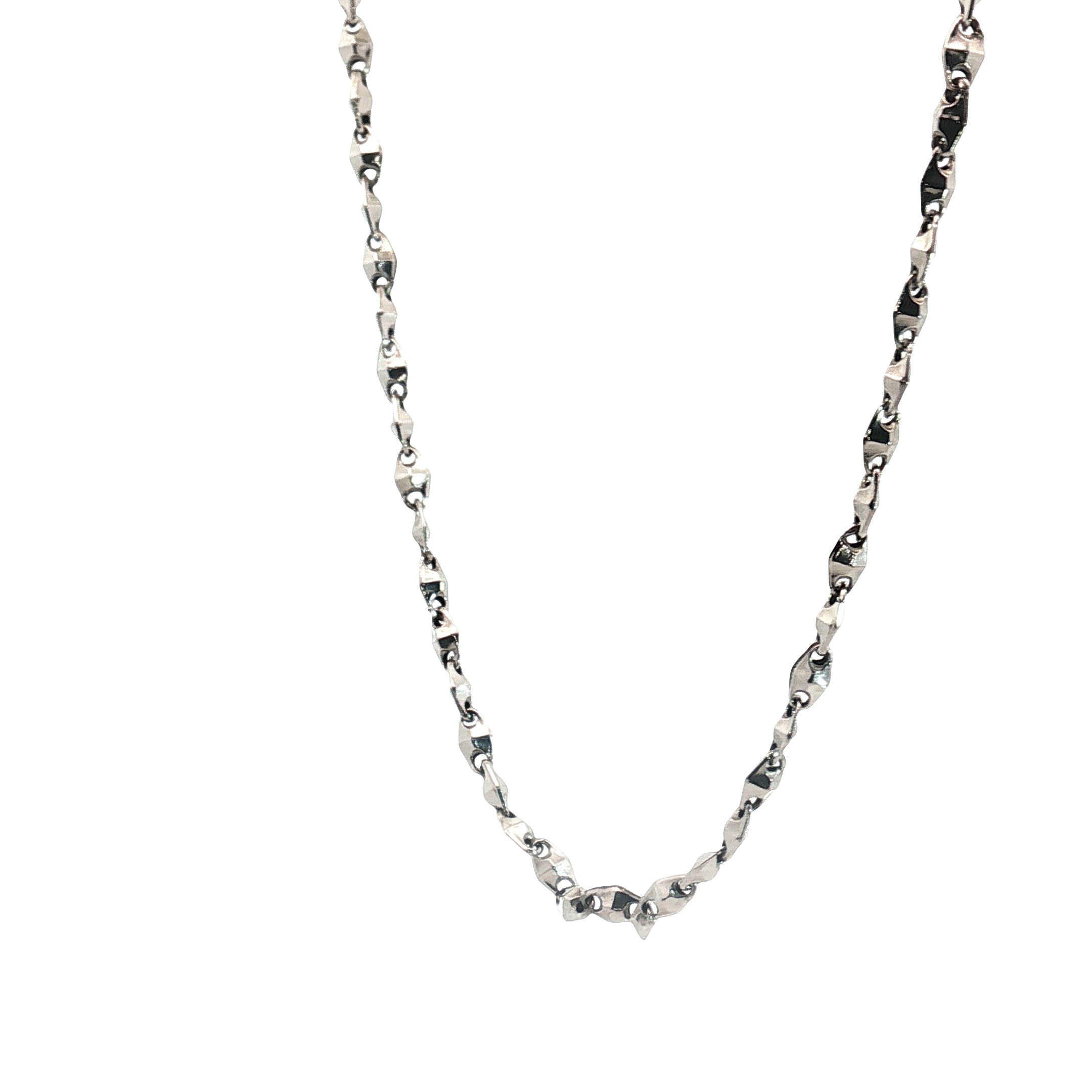 18k White Gold Fancy Necklace 10 gram 22"in