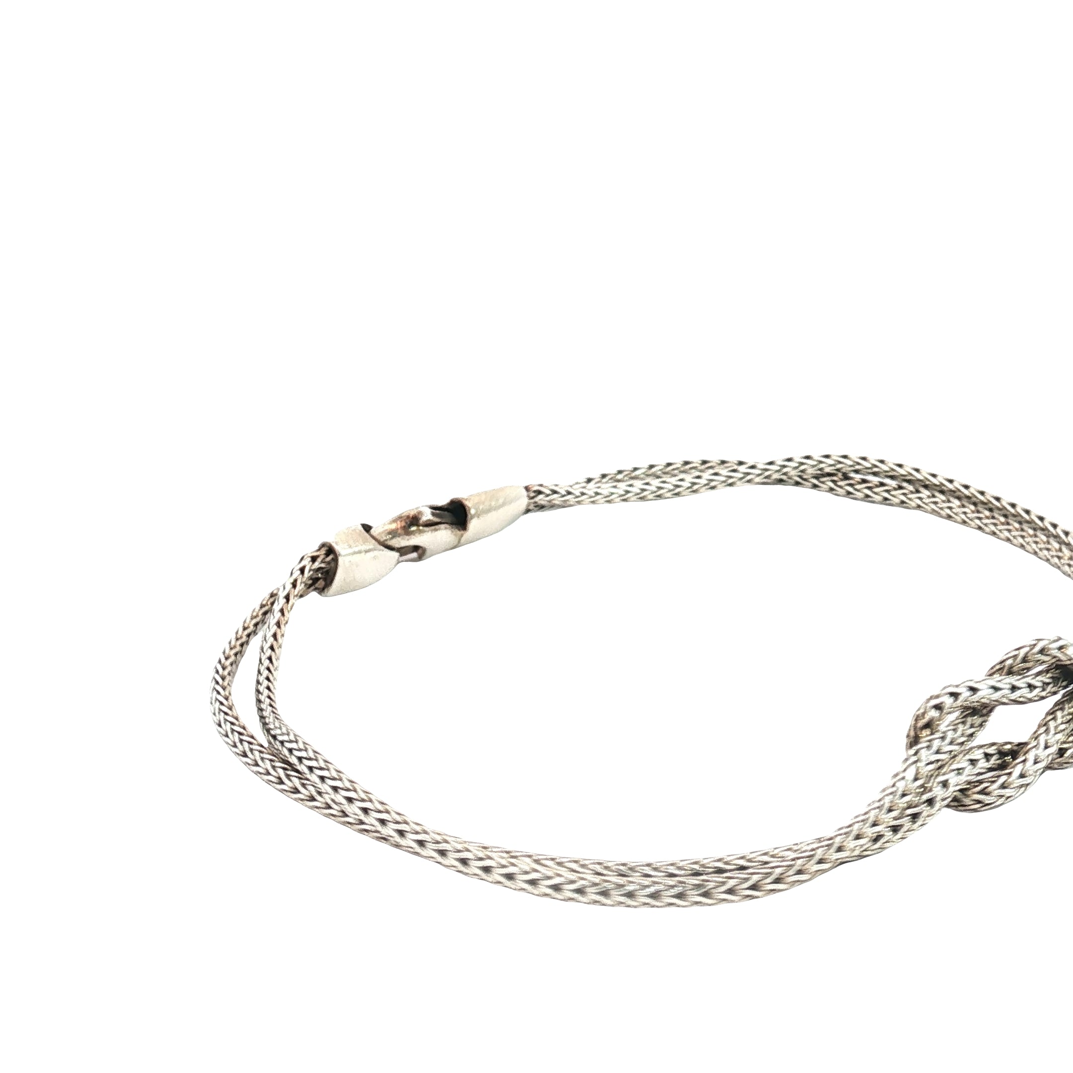 Pre-Owned John Hardy Love Knot Sterling Silver Bracelet 7"in