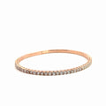 14k Rose Gold 4.00ct G VS2 Flexible Bangle Bracelet
