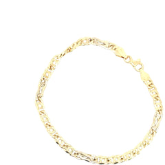 18k Yellow Gold Link Italian Bracelet 5.6 gram 8"in