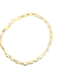 18k Yellow Gold Link Italian Bracelet 5.6 gram 8"in