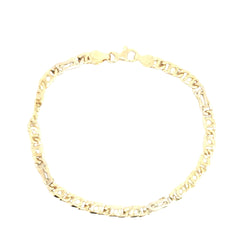 18k Yellow Gold Link Italian Bracelet 5.6 gram 8"in