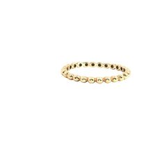 14k Yellow Gold Stackable Beaded Ring