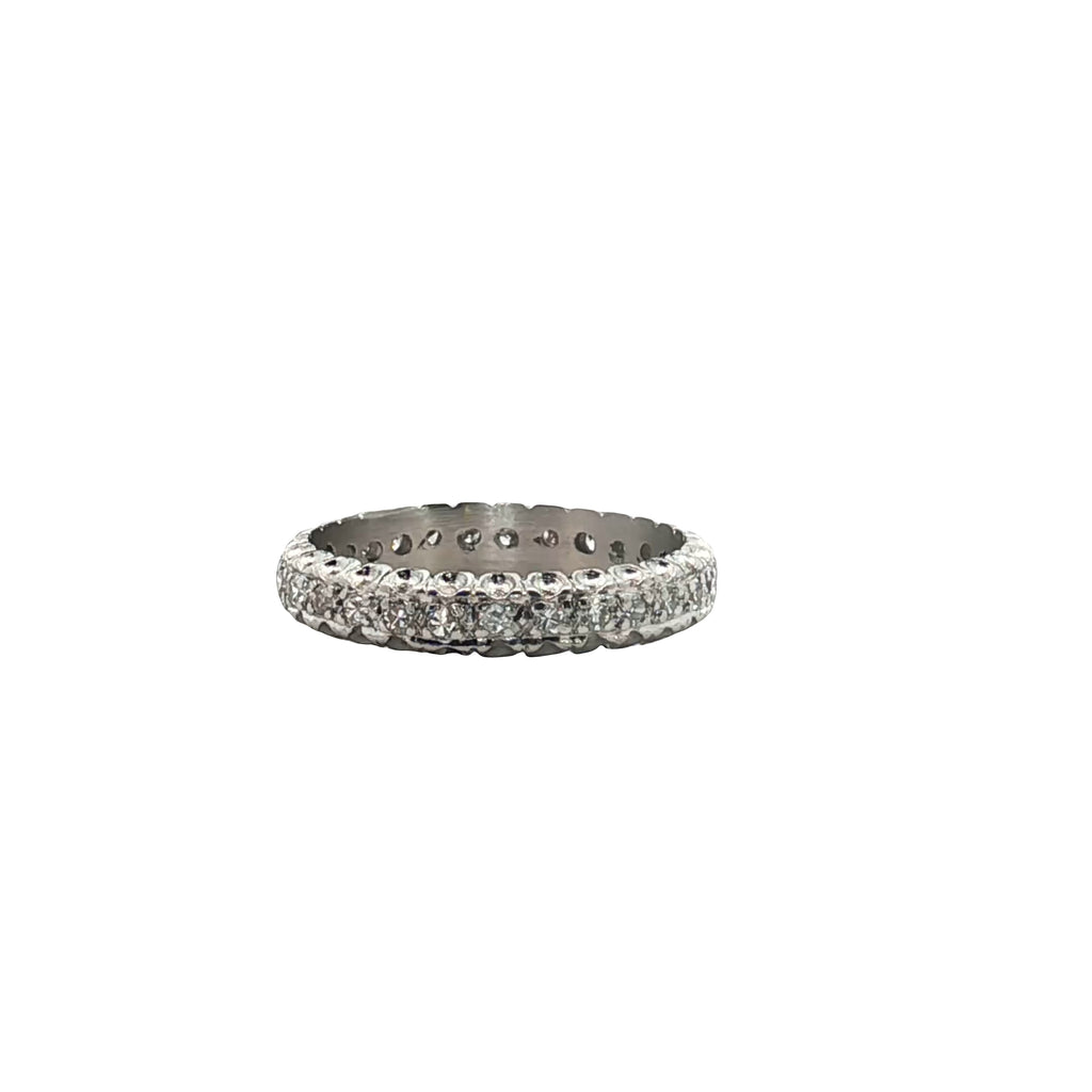Platinum .50ct Round Single Cut SI1 Eternity Band