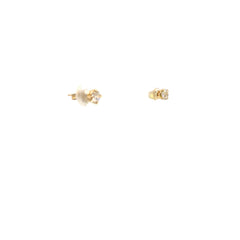 14k Yellow Gold .30ct Old European Stud Earrings