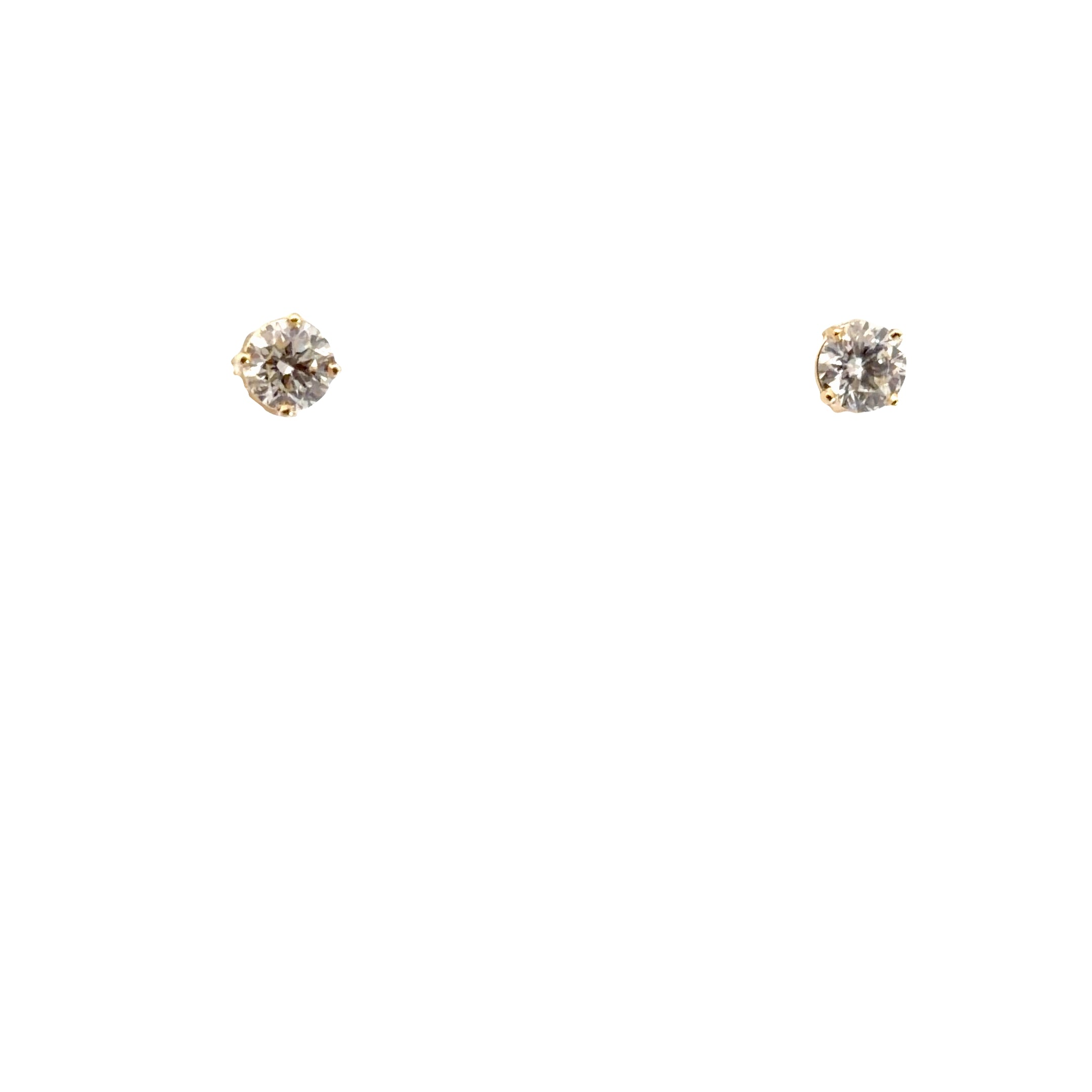 14k Yellow Gold 1.45ct H / I SI1/ SI2 Round Diamond Stud Earrings