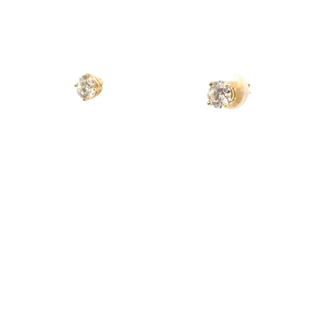 14k Yellow Gold 1.45ct H / I SI1/ SI2 Round Diamond Stud Earrings