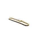 14k Yellow Gold 8ct Round Black Diamond Tennis Bracelet 8"inch