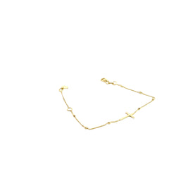 14k Yellow Gold Cross Baby Bracelet 1.5 gram