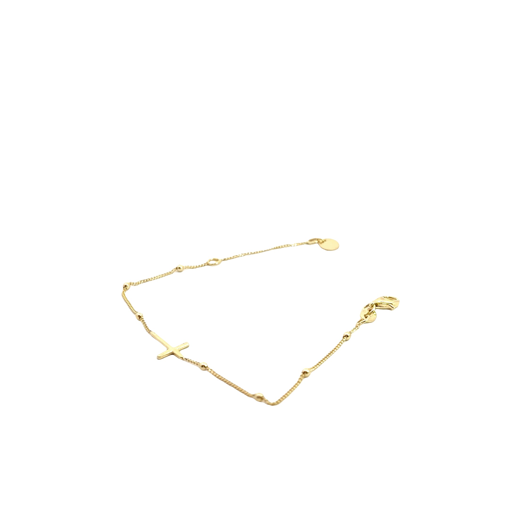 14k Yellow Gold Cross Baby Bracelet 1.5 gram