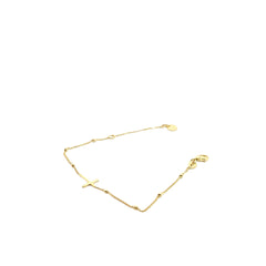 14k Yellow Gold Cross Baby Bracelet 1.5 gram