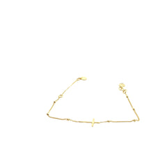 14k Yellow Gold Cross Baby Bracelet 1.5 gram