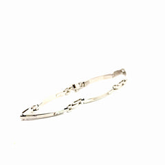 14k White Gold 4.6 gram Link with Diamond Cut Bracelet 8"inch