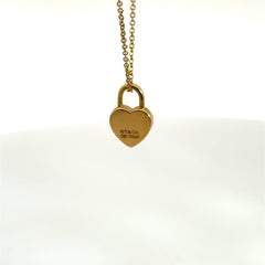 Pre-Loved Tiffany & Co. 18k Yellow Gold Heart Lock Pendant