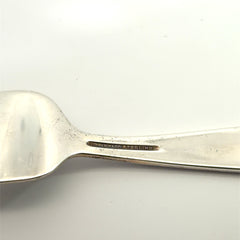 Pre-Loved Vintage Tiffany & Co. Baby Spoon 26.4 gram 4"inch, Fork 21.3 gram 4"inch and Rattle 31.2 gram 2 1/2"inch Set