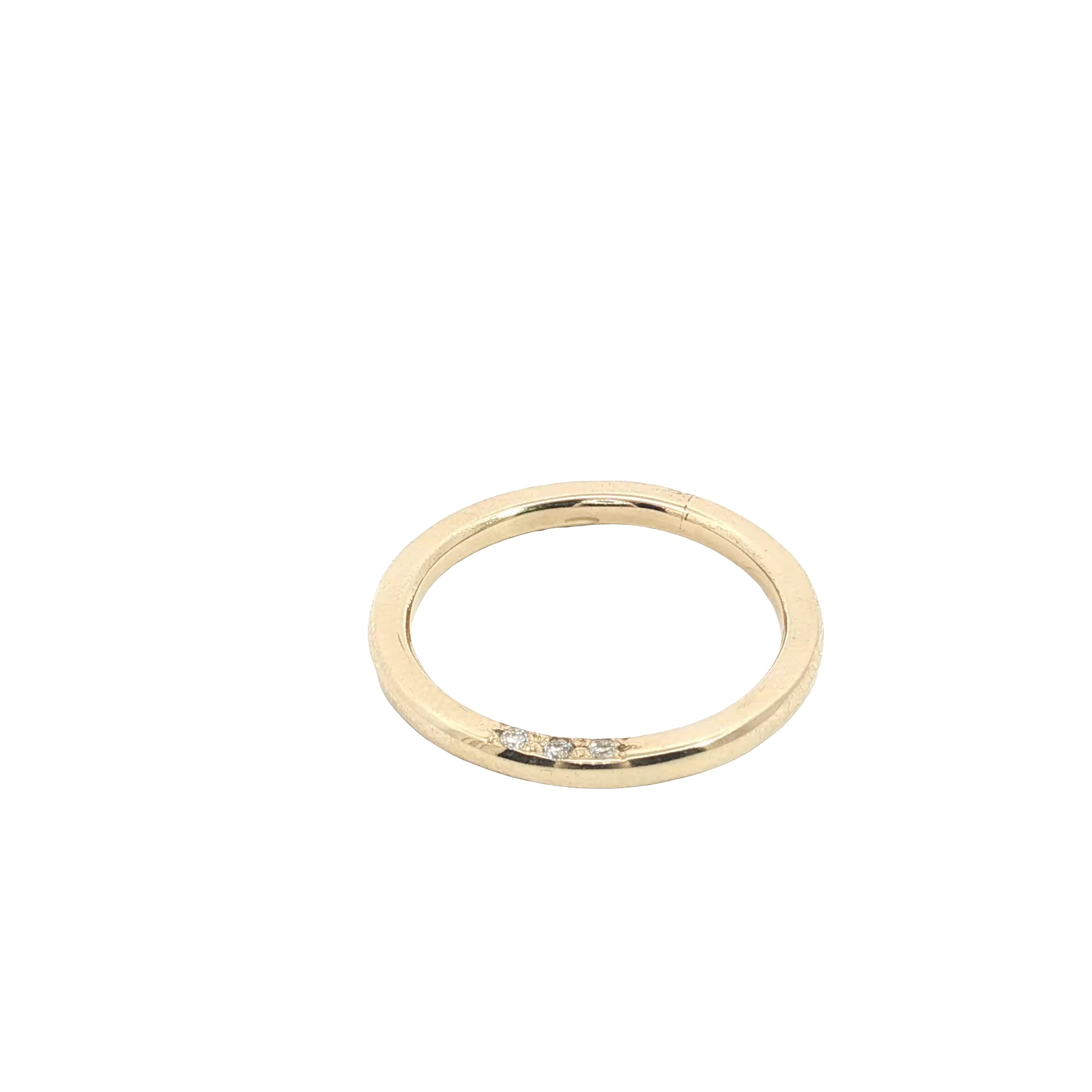 14k Yellow Gold .06ct G SI1 Round Diamond Band