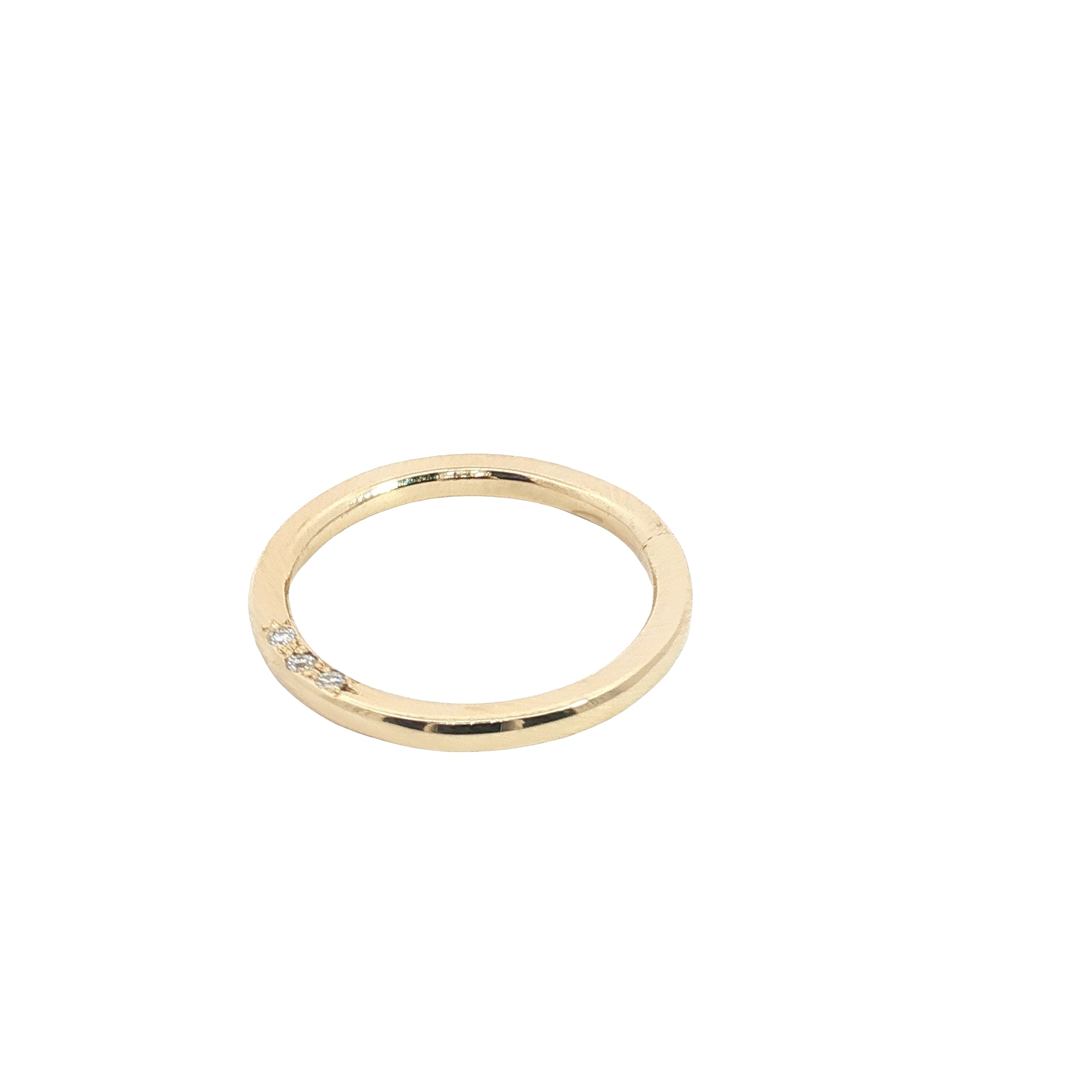 14k Yellow Gold .06ct G SI1 Round Diamond Band