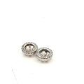 Platinum .25ct G SI1 Round Diamond Jackets (For Stud Earrings)