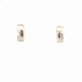 14k Two Toned Diamond Cut Huggies Earrings 2.9 gram