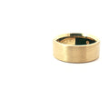 18k Yellow Gold Carlex Men Wedding Band with Green Enamel and (6) Round Diamond Inside the Ring