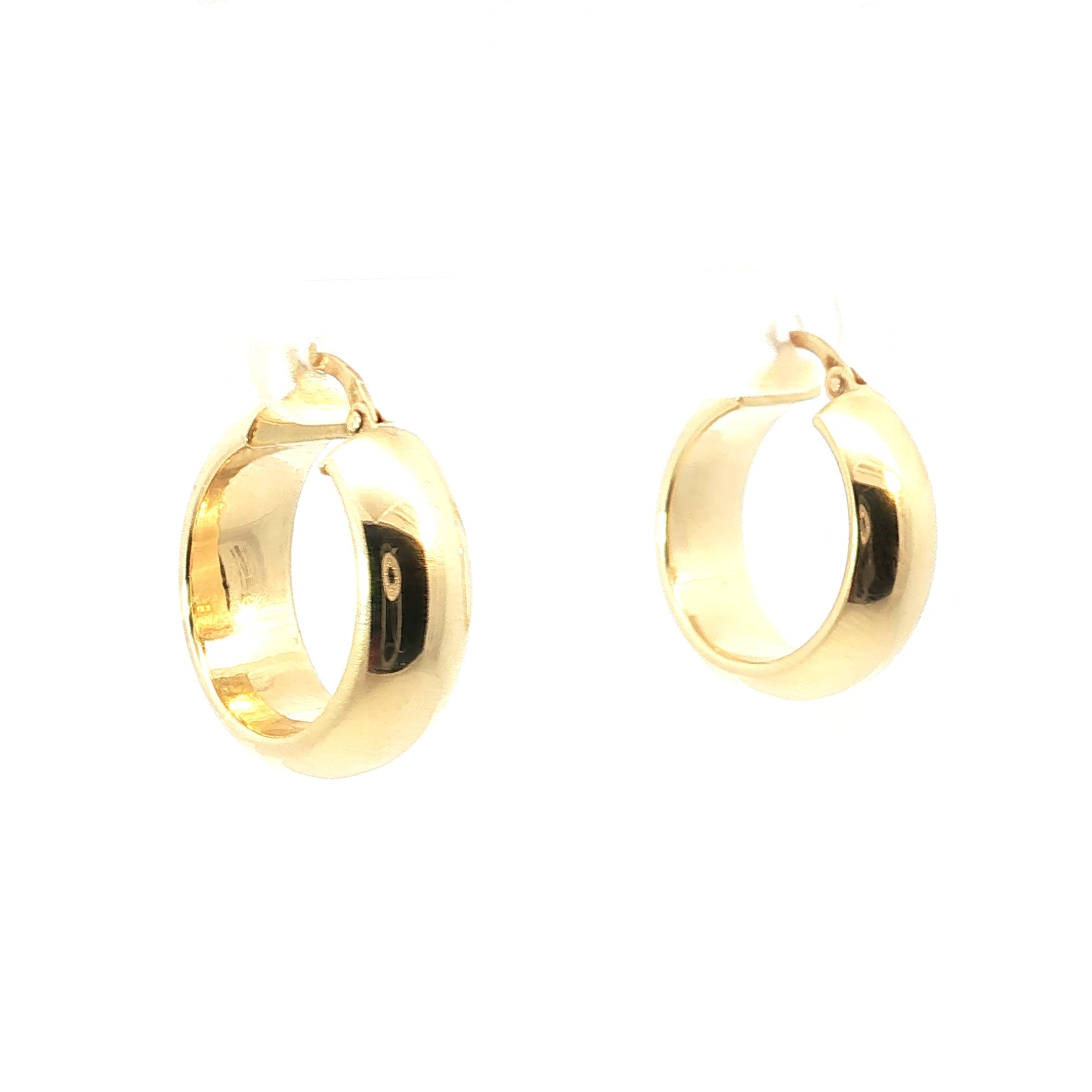 18k Yellow Gold Round Hoop Earrings 4.4 gram