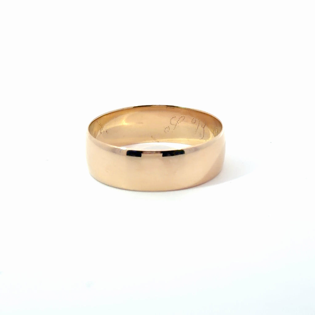 18k Yellow Gold Men Wedding Band 5.6 gram