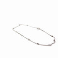 14k White Gold 1.00ct G VS2 Round Diamond By the Yard Anklet Bracelet 10"inch
