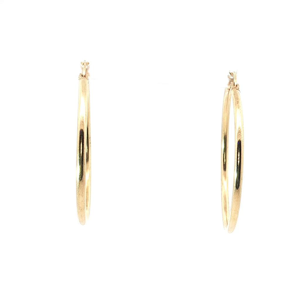 14k Yellow Gold Hoop Earrings 3.1 gram