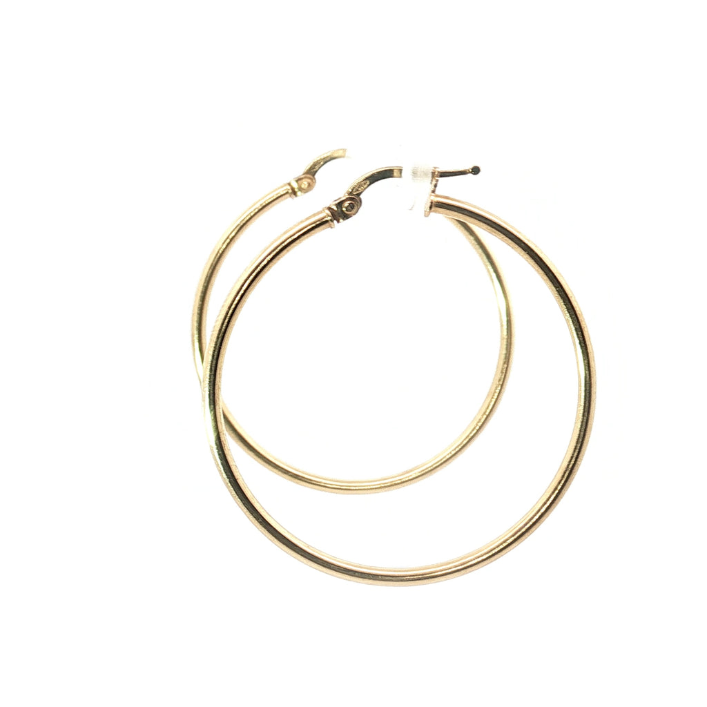 14k Yellow Gold Hoop Earrings 3.1 gram