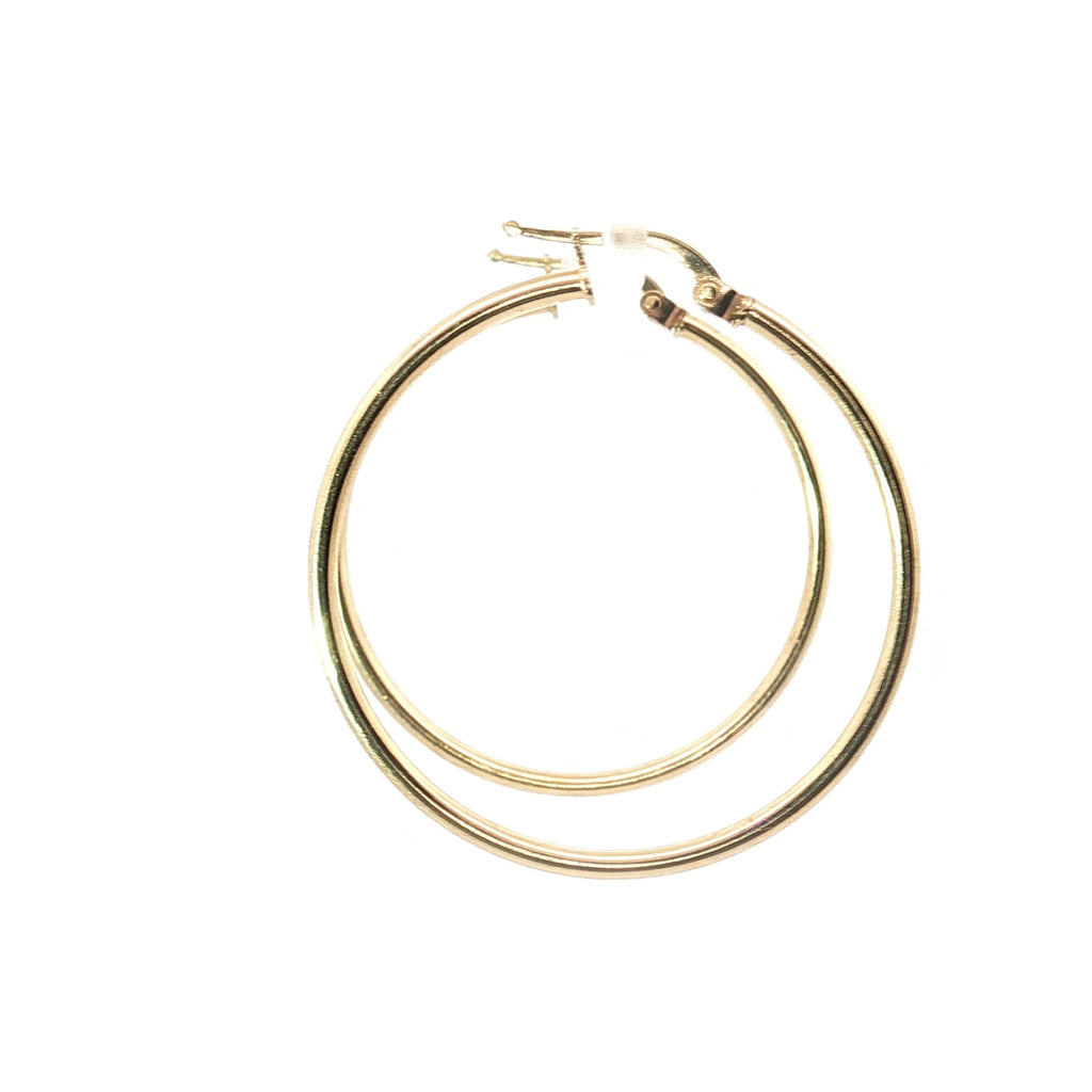 14k Yellow Gold Hoop Earrings 3.1 gram