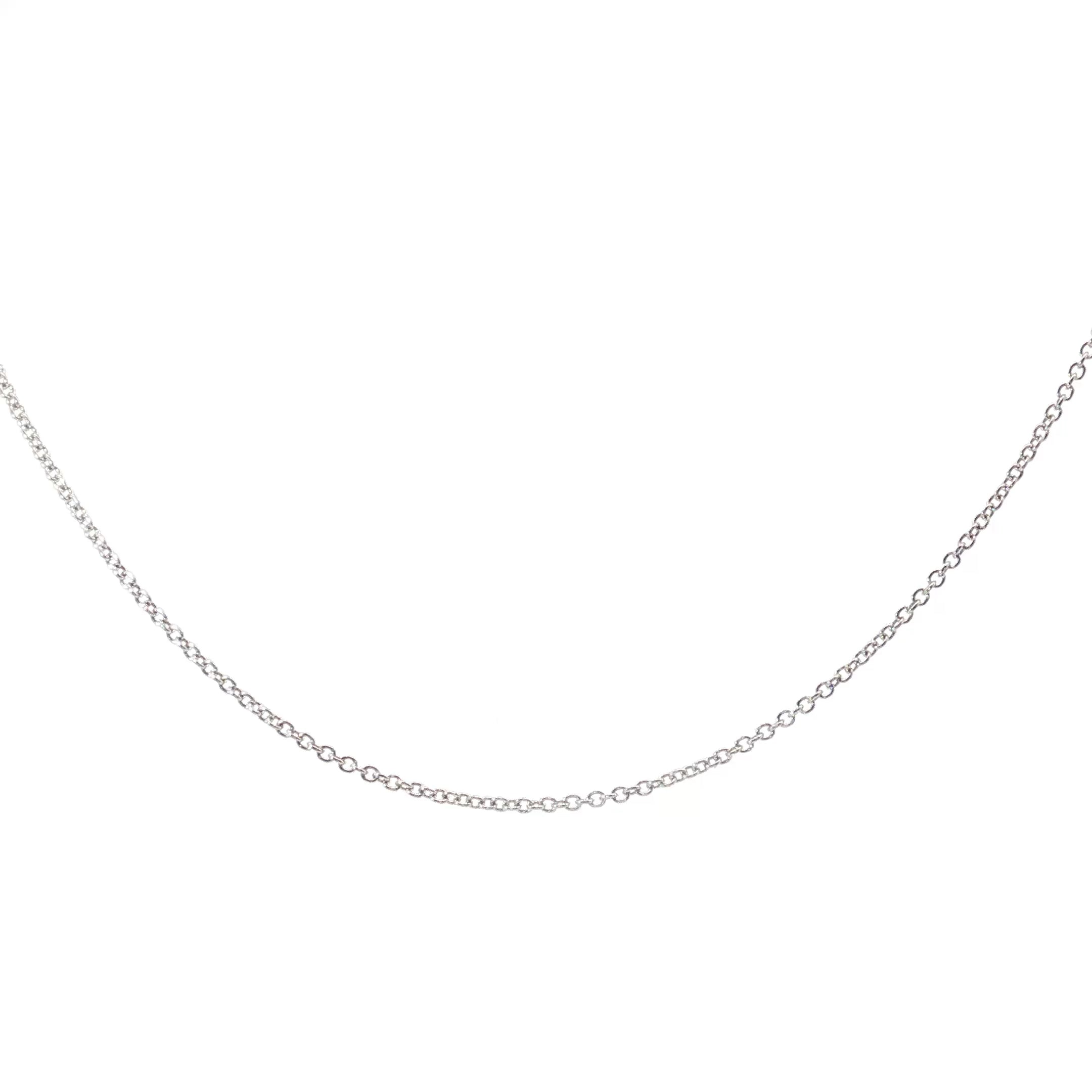 14k White Gold Link Necklace 2.60 gram 18" inch