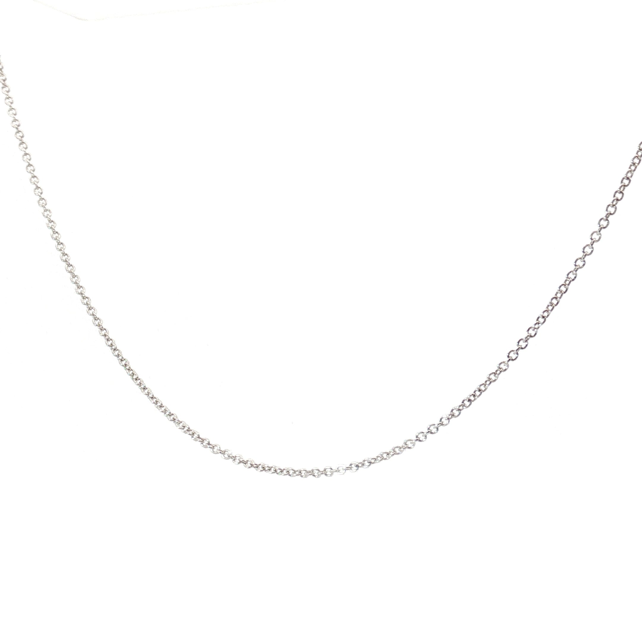 14k White Gold Link Necklace 2.60 gram 18" inch