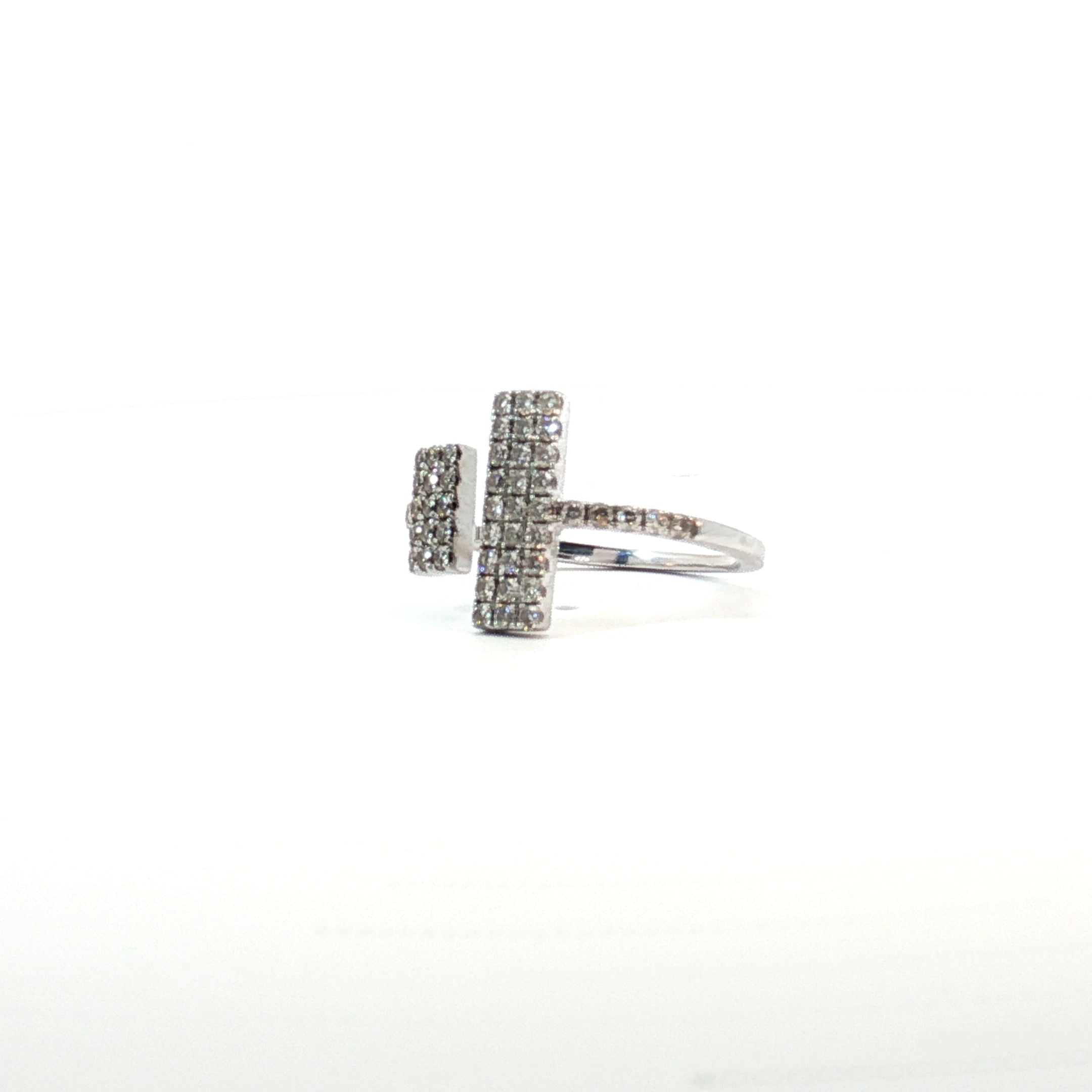 14k White Gold .55ct G VS2 Round Diamond Fashion Ring Size 9