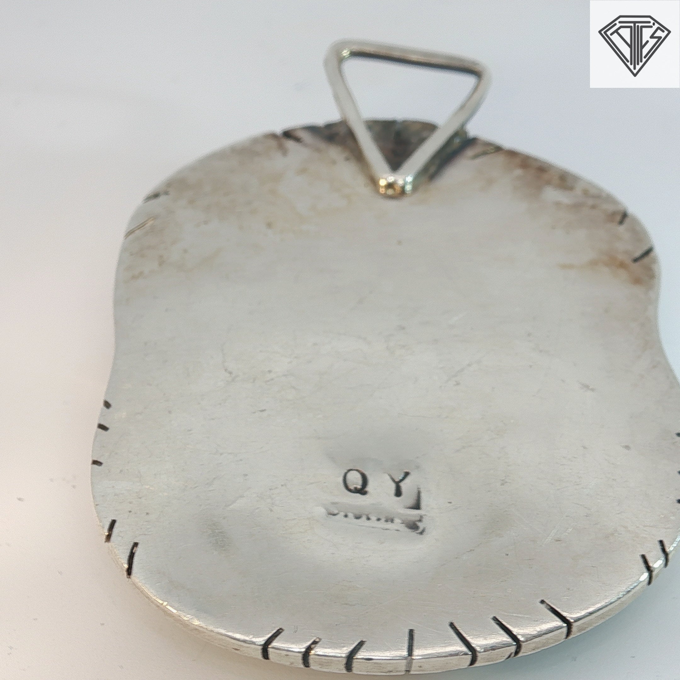 Vintage Navajo Silver Pendant with Turquoise