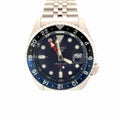 Pre-Owned Seiko 5 Sports SKX Style GMT / Automatic/ 42.5mm/ Blue Dial/ Date/ Steel Case and Band