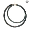 14k 6.00ct Approx. Round Black Radium Micro Pave Black Diamond Hoop Earrings