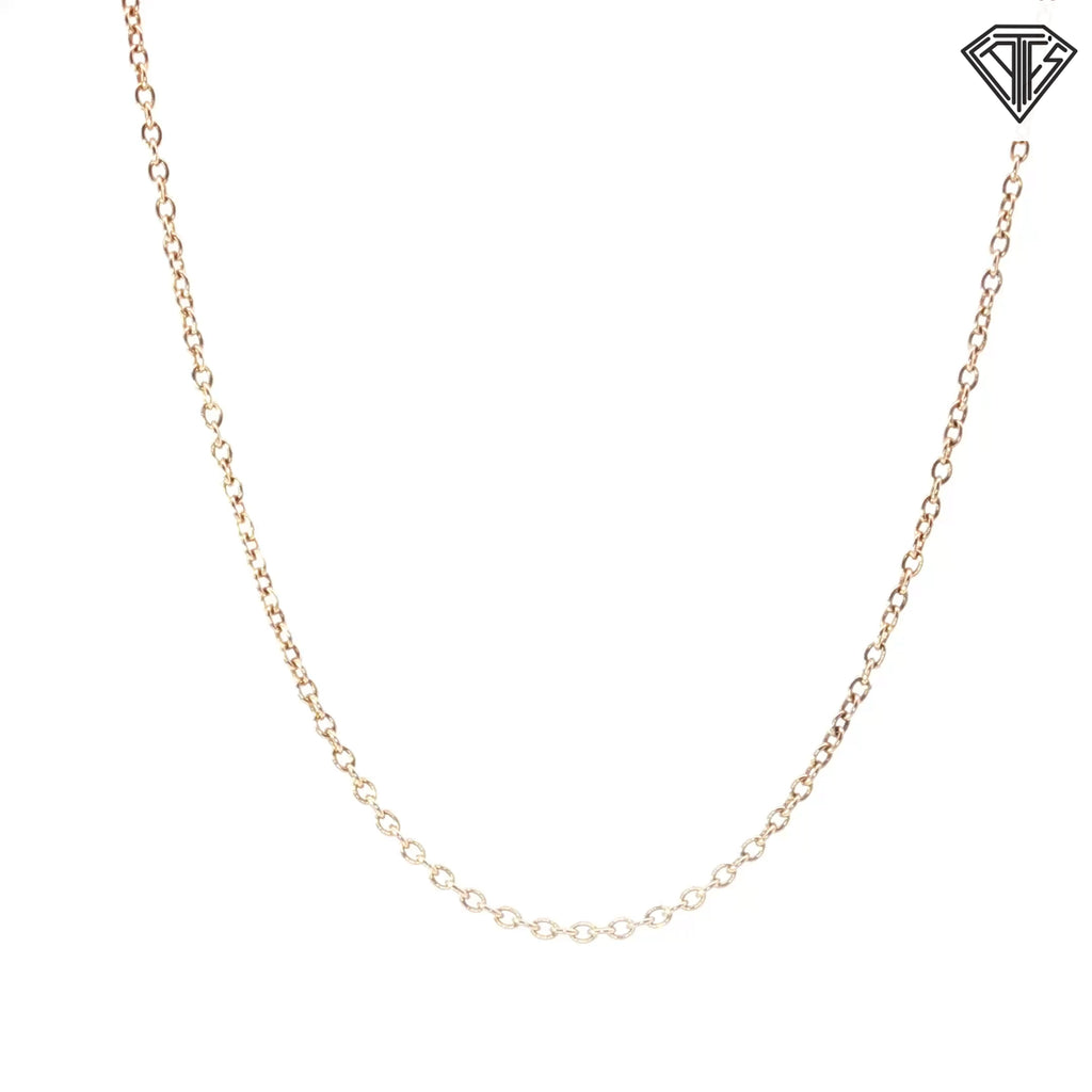 18k Rose Gold Link Necklace 2.3 gram 16"in