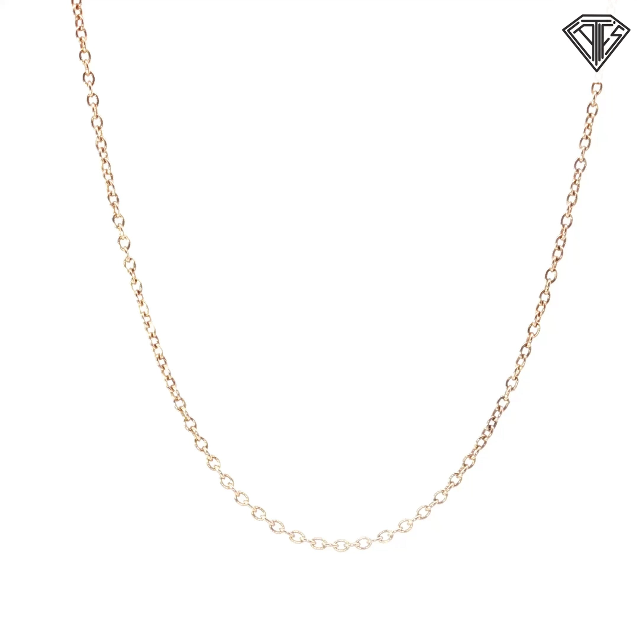 18k Rose Gold Link Necklace 2.3 gram 16"in