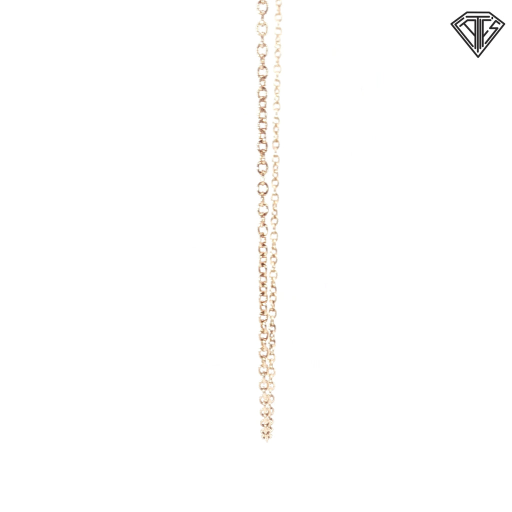 18k Rose Gold Link Necklace 2.3 gram 16"in
