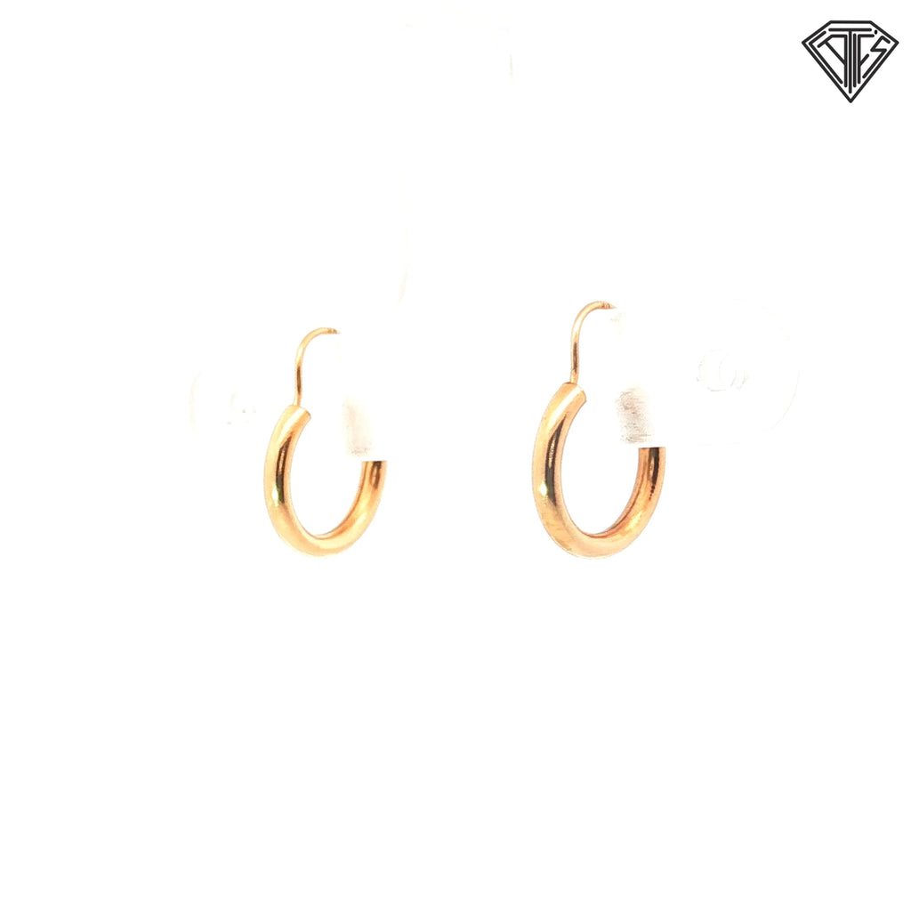 14k Yellow Gold Ex-Small Hoop Earrings .70 Gram