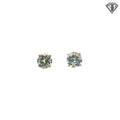 14k Yellow Gold 5.33ct K VS2/ SI2 Round Diamond Stud Earrings