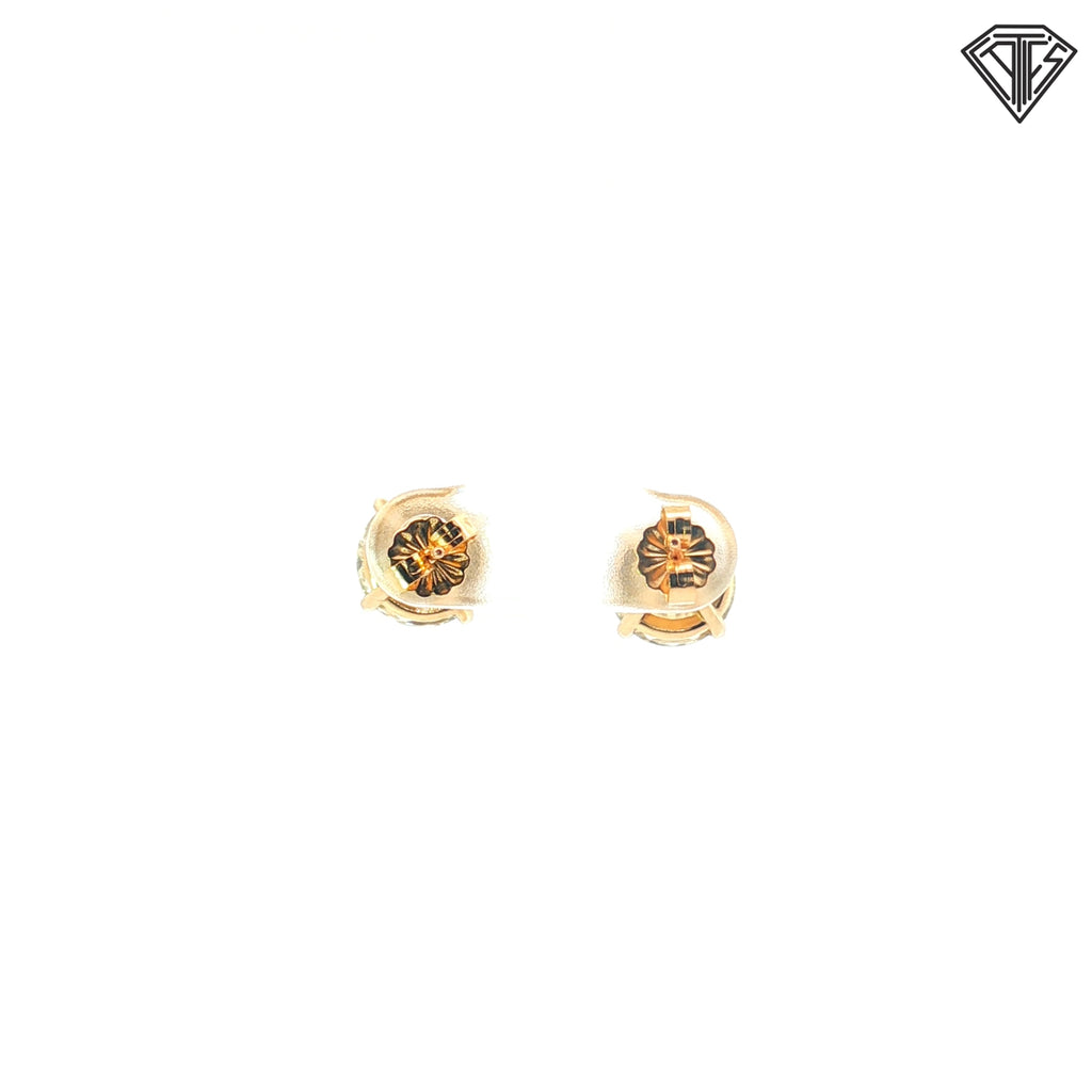 14k Yellow Gold 5.33ct K VS2/ SI2 Round Diamond Stud Earrings