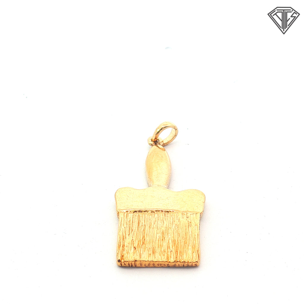 14k Yellow Gold Paint Brush Pendant 4.1 gram