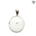 18k Yellow Gold with Mother of Pearl Rose Mistica Pendant